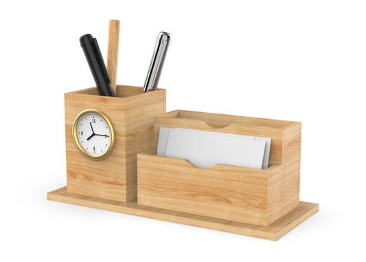 Wooden Pen Stand Organizer